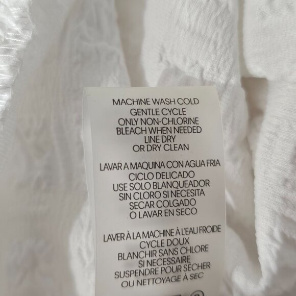 Calvin Klein New Ruffle-Hem Mini A-Line Tiered Ruffle White Boho Dress - Picture 8 of 8